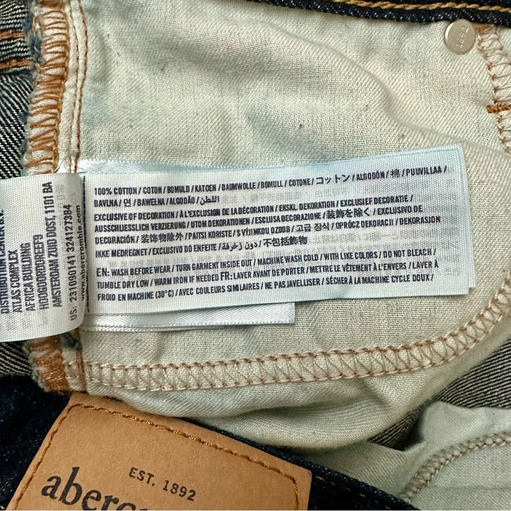 Abercrombie kids The A&F Skinny Jeans - Girls Size 12 - Dark Wash Blue Denim
